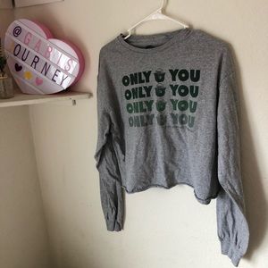 cute long sleeved crop top smokey the bear